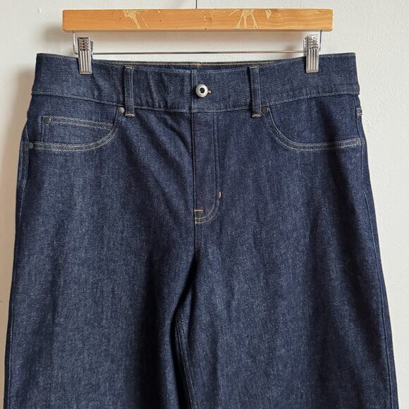 NWT SPANX Raw Indigo Wide Leg Pull-On Jeans - Picture 3 of 11